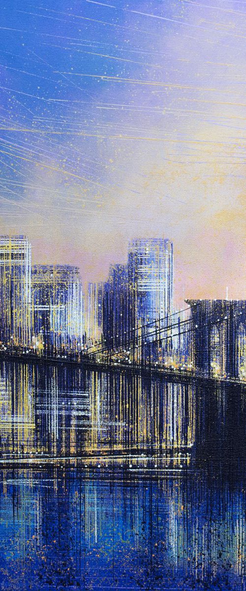 Brooklyn Bridge At Sunset - New York City by Marc Todd