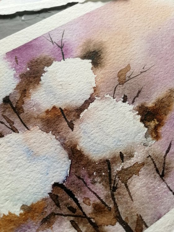 Cotton flower painting