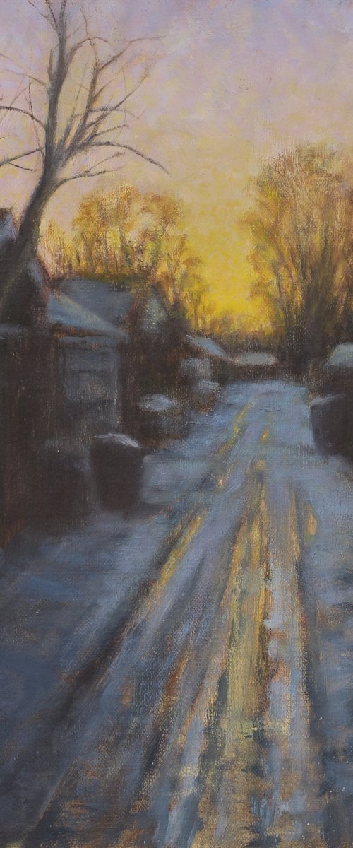 Alley Nocturne in Winter by John Fleck
