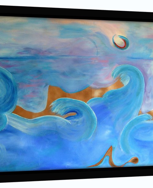 Big dancing party on the beach by Isabelle Vobmann