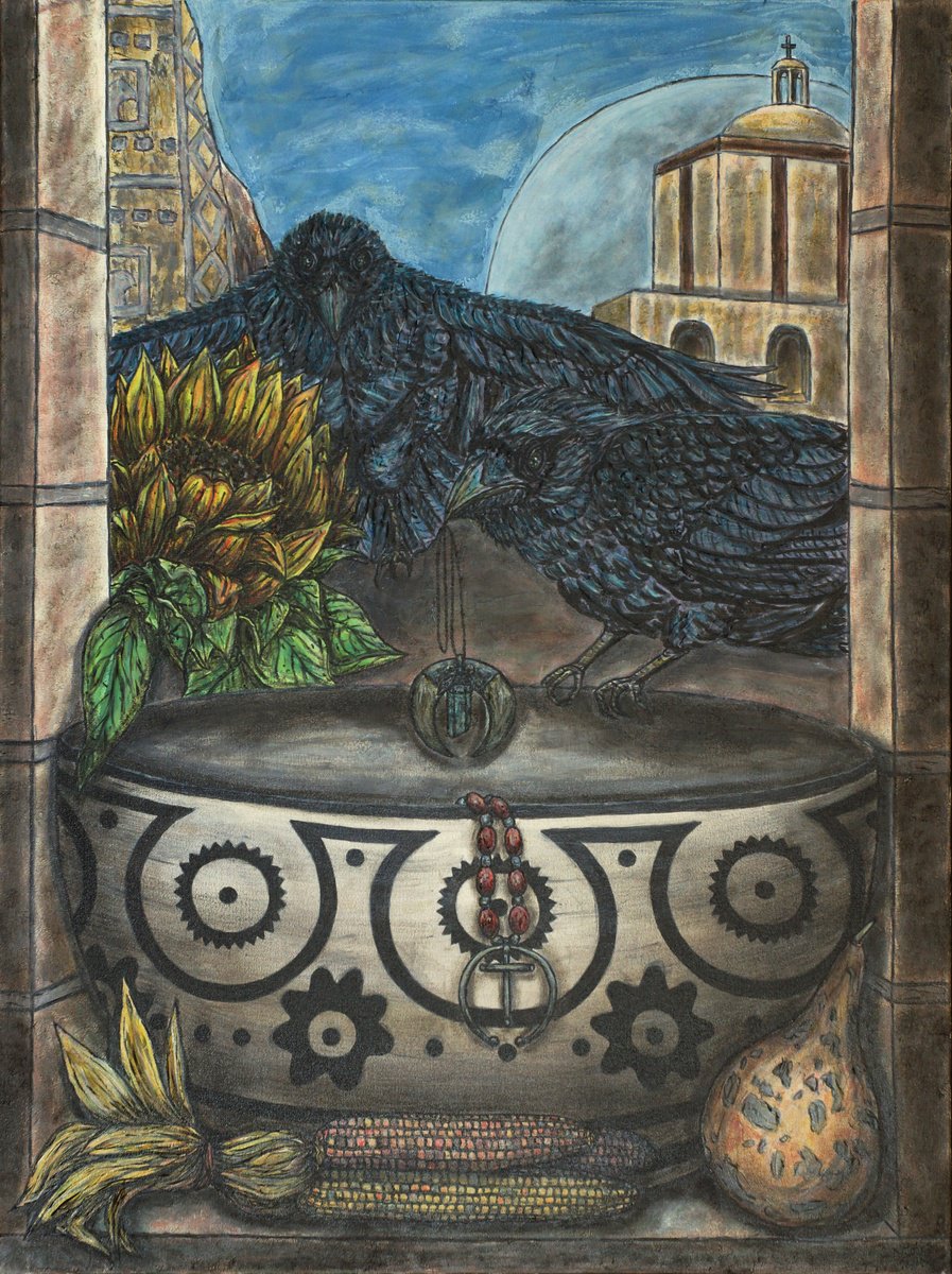 Impressionistic Animal Oil Painting By Kim Jones Miller, 30 X 40", Giving....or Taking?, Original Artwork