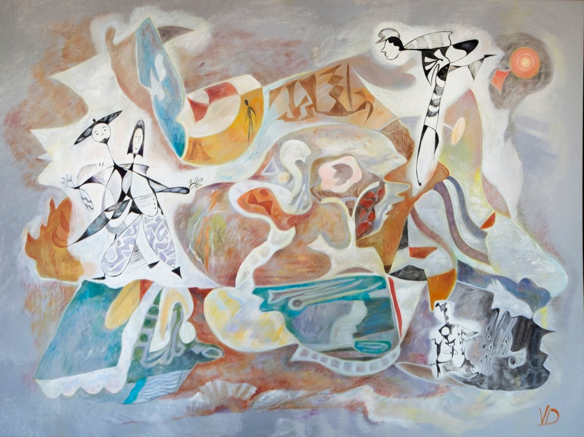 Surrealistic Oil Painting , Couple By Dina Volkova, 48 X 36, Artwork For Sale On Artfinder