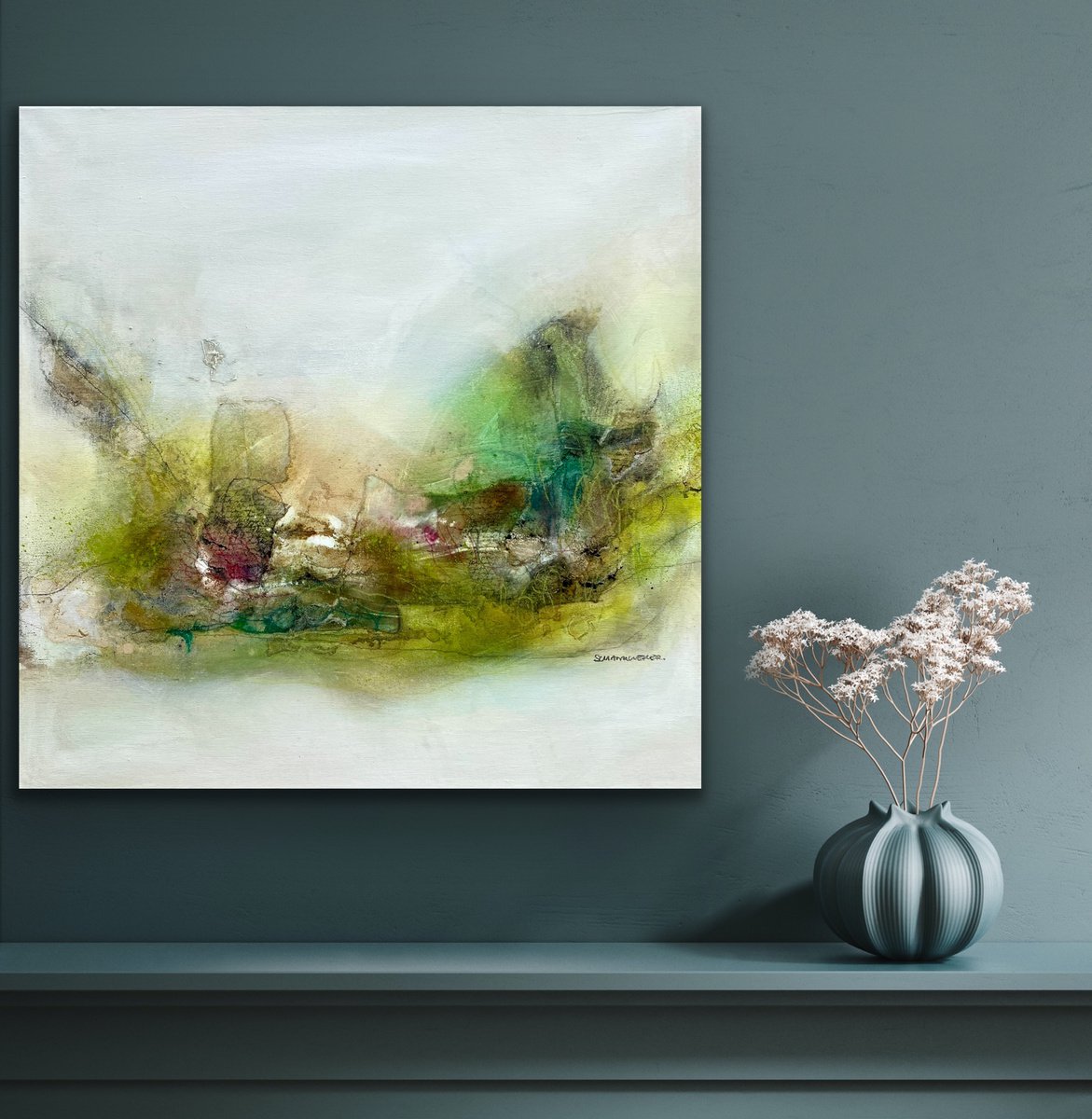 Abstract Acrylic Painting By Kirsten Schankweiler, 24 X 24", Constant Change #13, Original Artwork