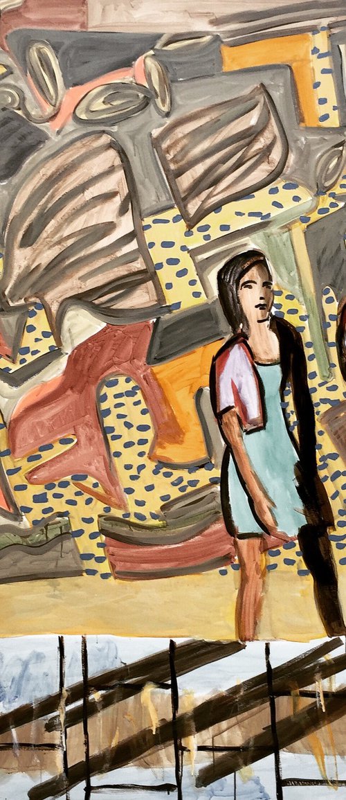 STREET SCENE PAVEMENT by Frank Creber