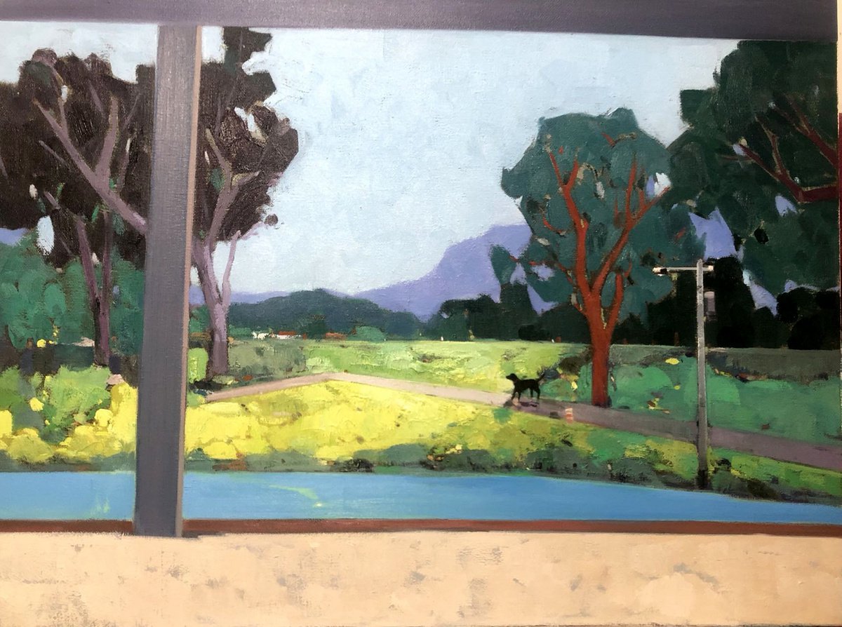 Impressionistic Landscape Oil Painting By Kunlong Wang, 39 X 30", Summer, Original Artwork