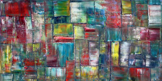 "Ephemeral City" - Original Abstract Oil Painting On Canvas