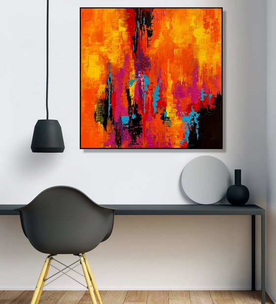 Warm Memories - TEXTURED ABSTRACT ART – EXPRESSIONS OF ENERGY AND LIGHT. READY TO HANG!