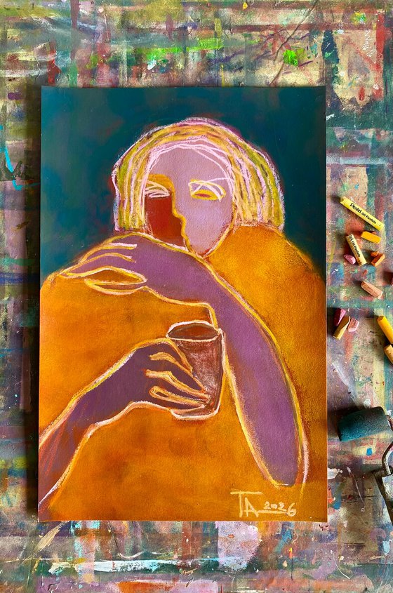 Portrait with a glass.