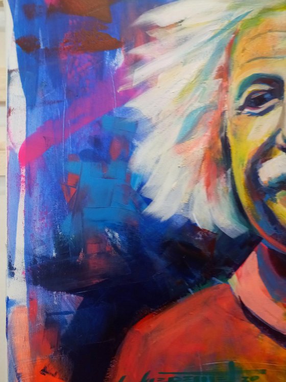 ‘EINSTEIN’S SMILE’ - Acrylics Painting on Canvas