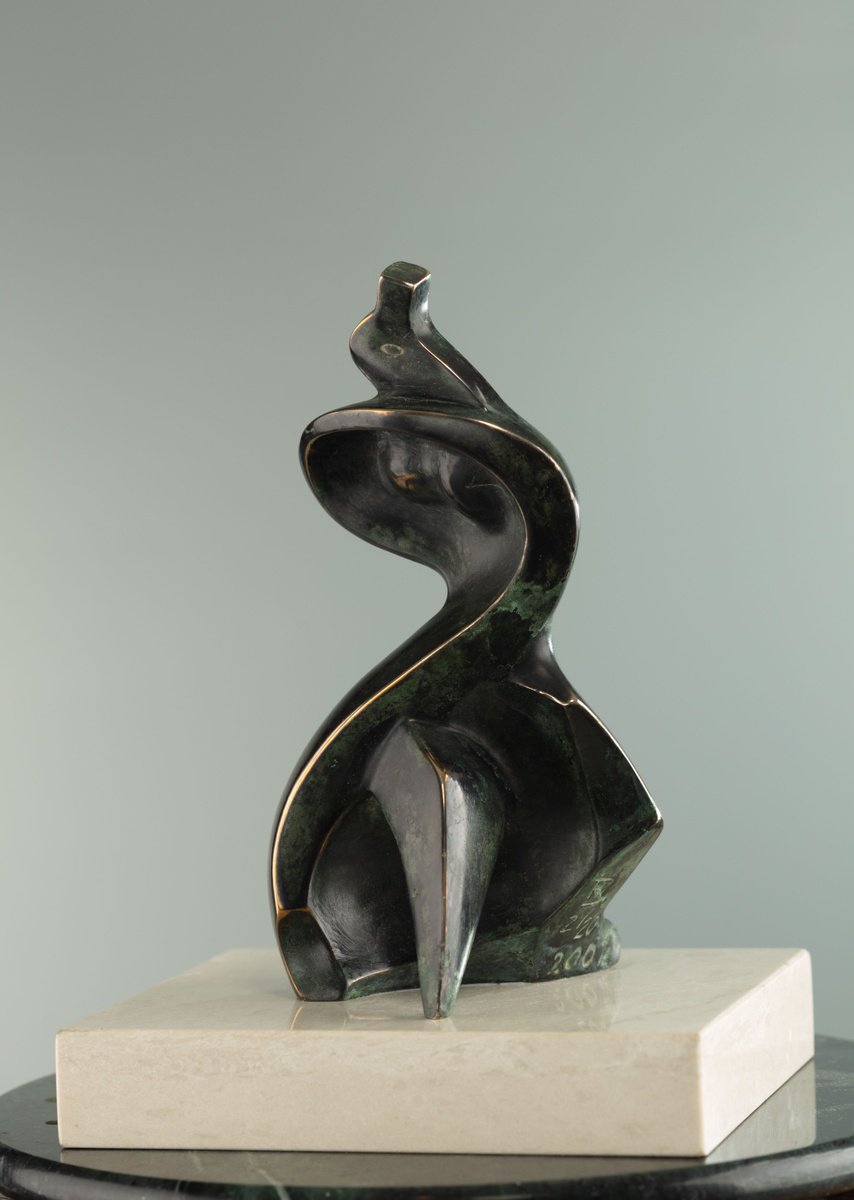 Abstract Bronze Sculpture By Mircea Puscas, 6 X 9", Carmen, Original Artwork