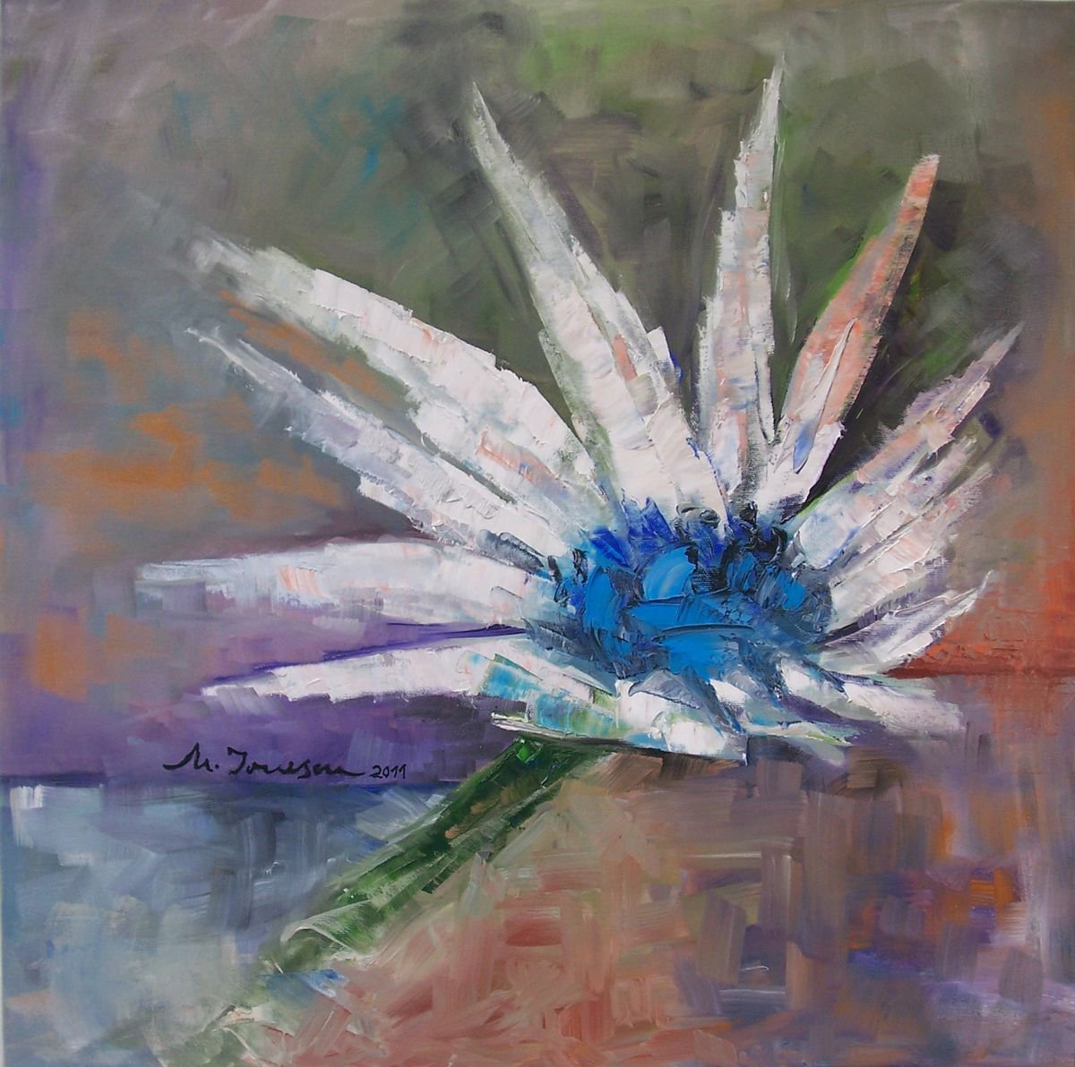 "Edelweiss" Oil painting by Mihaela Ionescu Artfinder