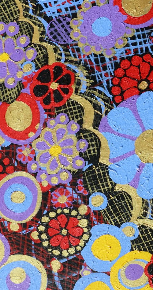 Purple Bubble Flowers by Alyse Radenovic