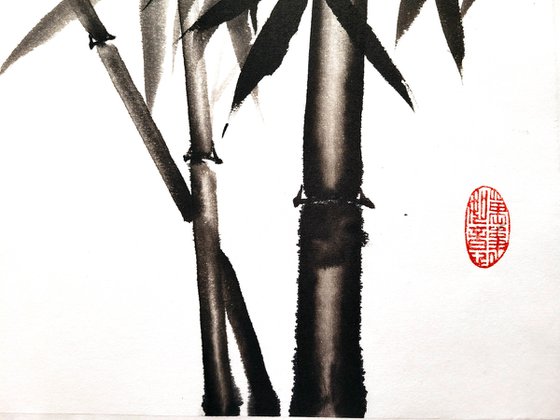 Bamboo forest - Bamboo series No. 2121 - Oriental Chinese Ink Painting