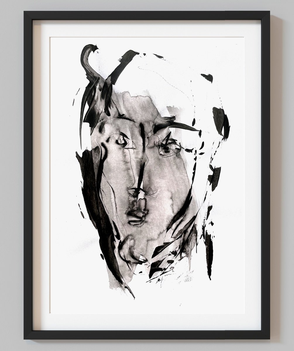 Portrait of woman by Makarova Abstract Art