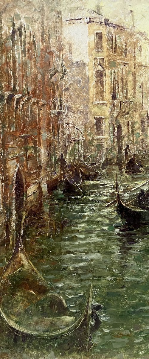 Romantic Venice canal by Yulia Odukalets