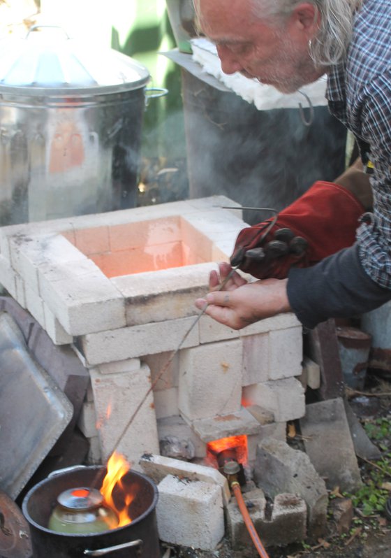 Raku Vessel with Lid