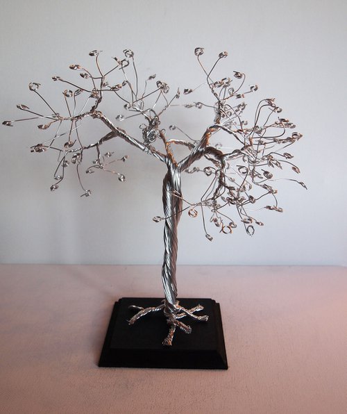 Silver Tree & Bird by Steph Morgan