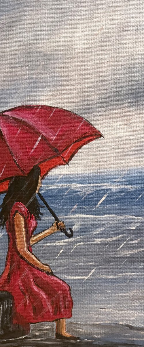 Solitude In The Rain by Aisha Haider