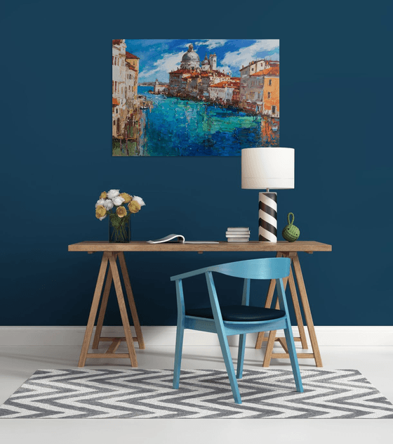 Venice Italy  - Italian impasto Landscape painting