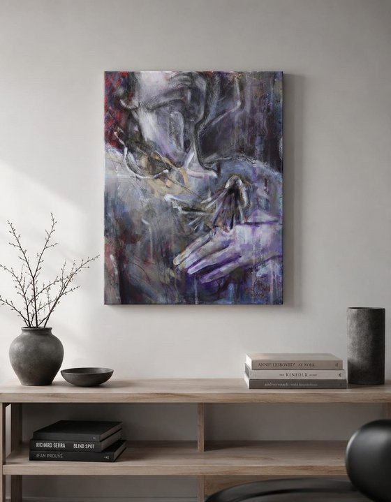 The transparent lady Portrait girl with birds