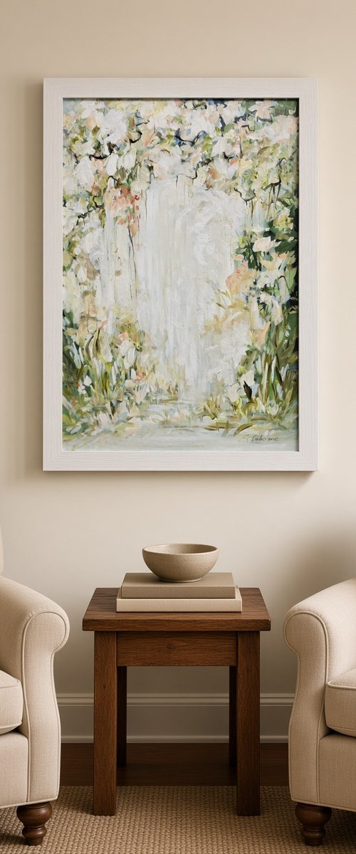 White Blossom Garden Arch by Sveta Osborne