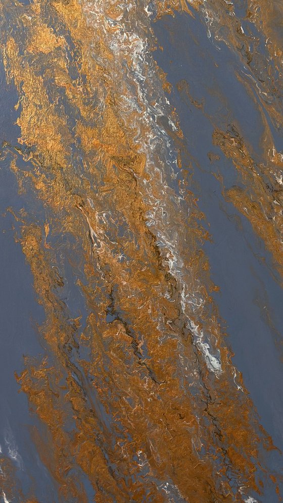 Filón — Large Blue Abstract  Vertical 160 cm