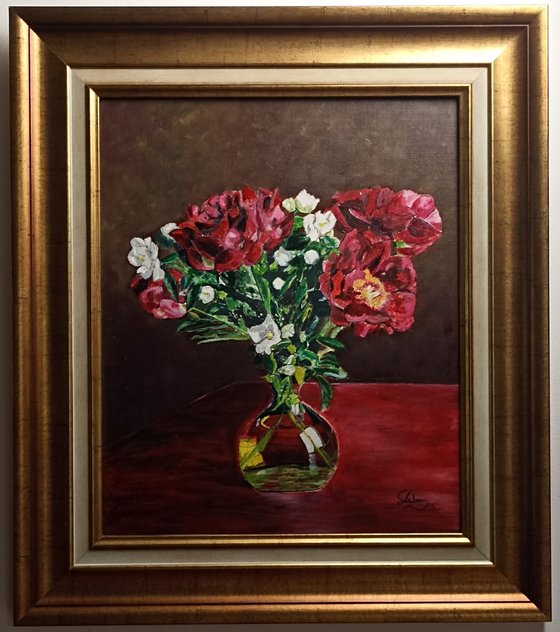 Peonies flowers