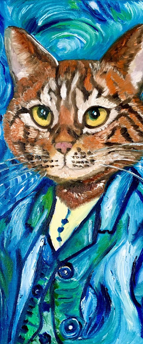 Cat Vincent Van Gogh by Olga Koval