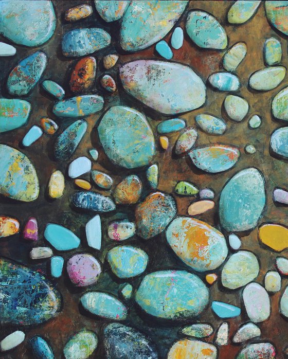 Sun Soaked Beach Rocks