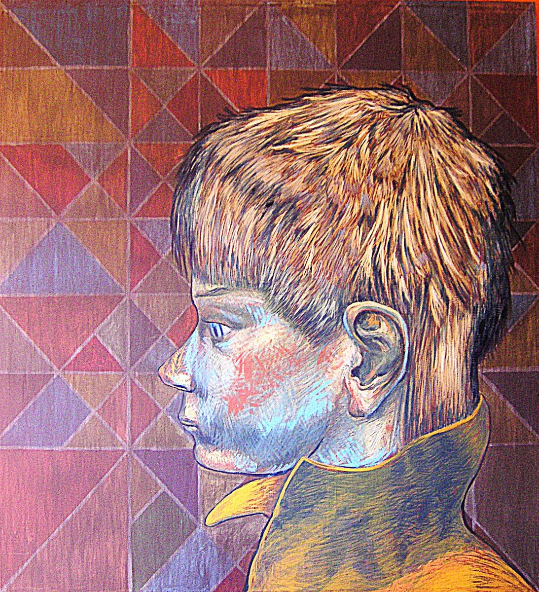 Portrait Painting By Antonio Mele, 44 X 48, Giovanni, Original Artwork