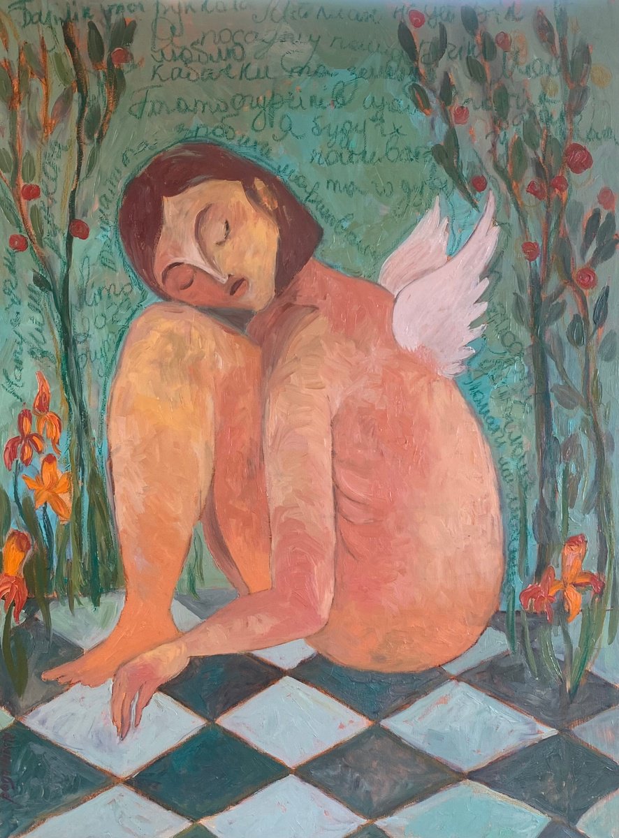 Surrealistic Portrait Oil Painting By Dasha Pogodina, 31 X 39, Flora, Original Artwork