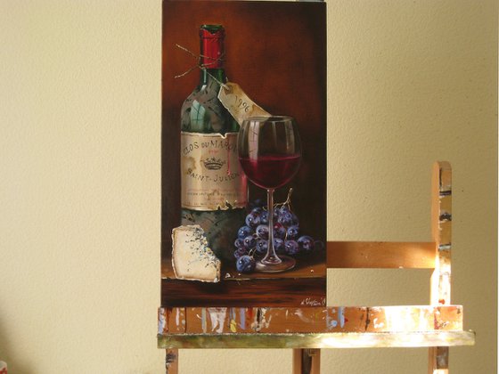 Wine Painting Realistic Art