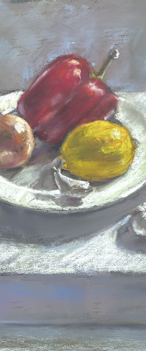 Vegetable still life by Louise Gillard