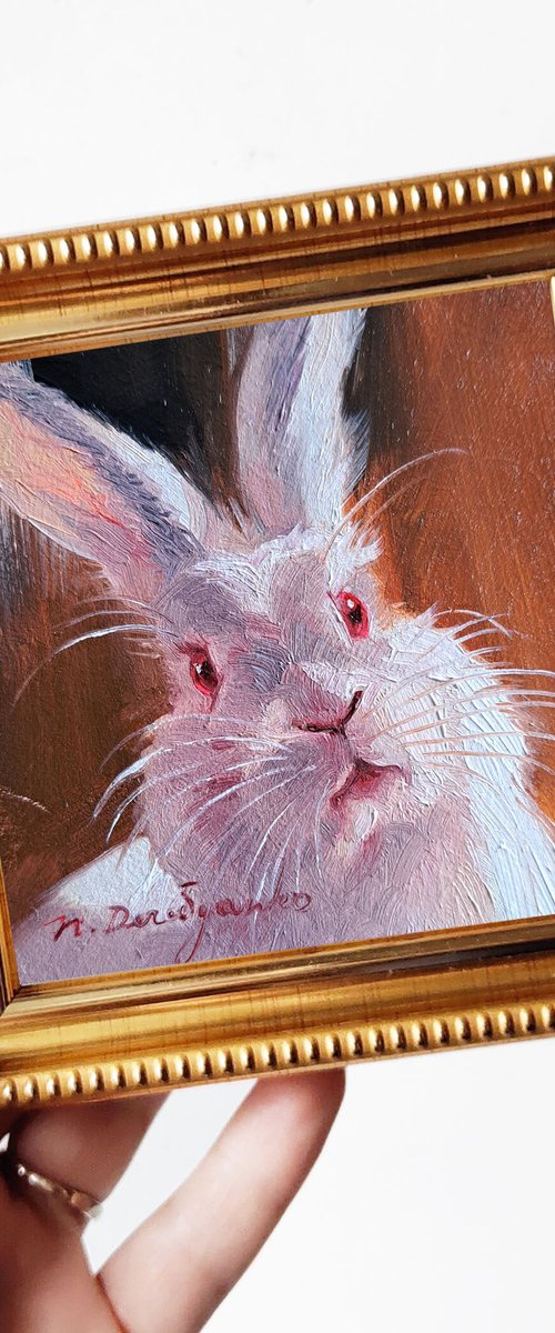 White rabbit by Nataly Derevyanko