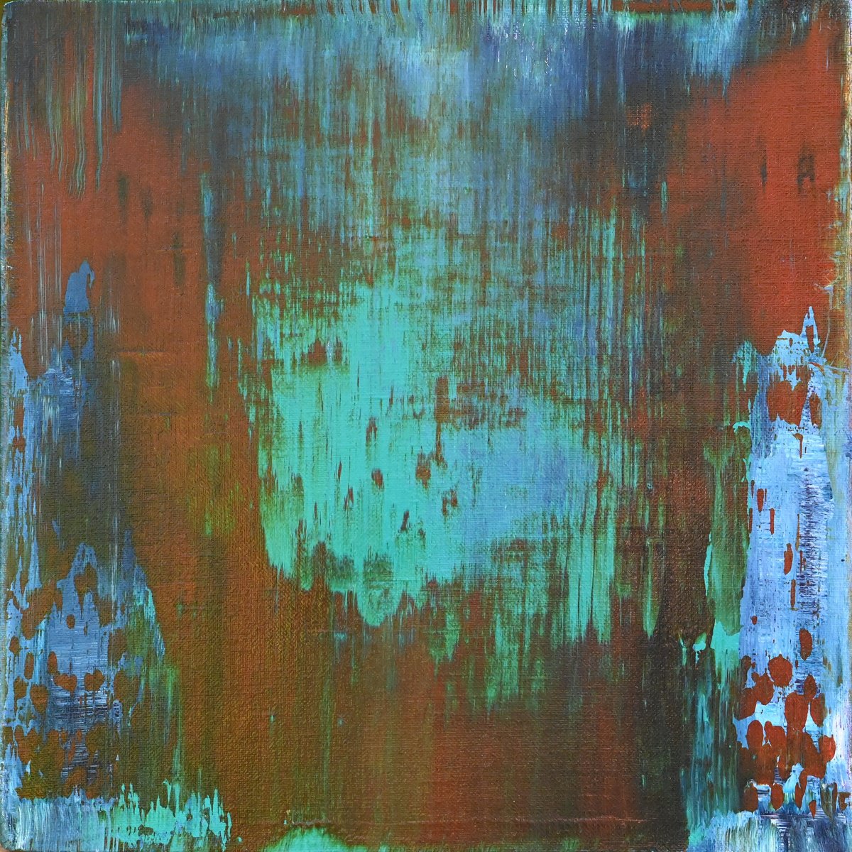 Abstract Acrylic Painting By Richard Heys, 15 X 15", Stolen Time Xv, Original Artwork