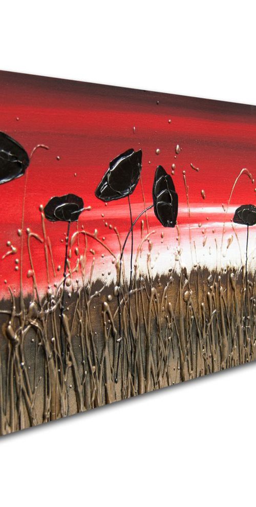 Red Sunset Landscape by Carol Wood