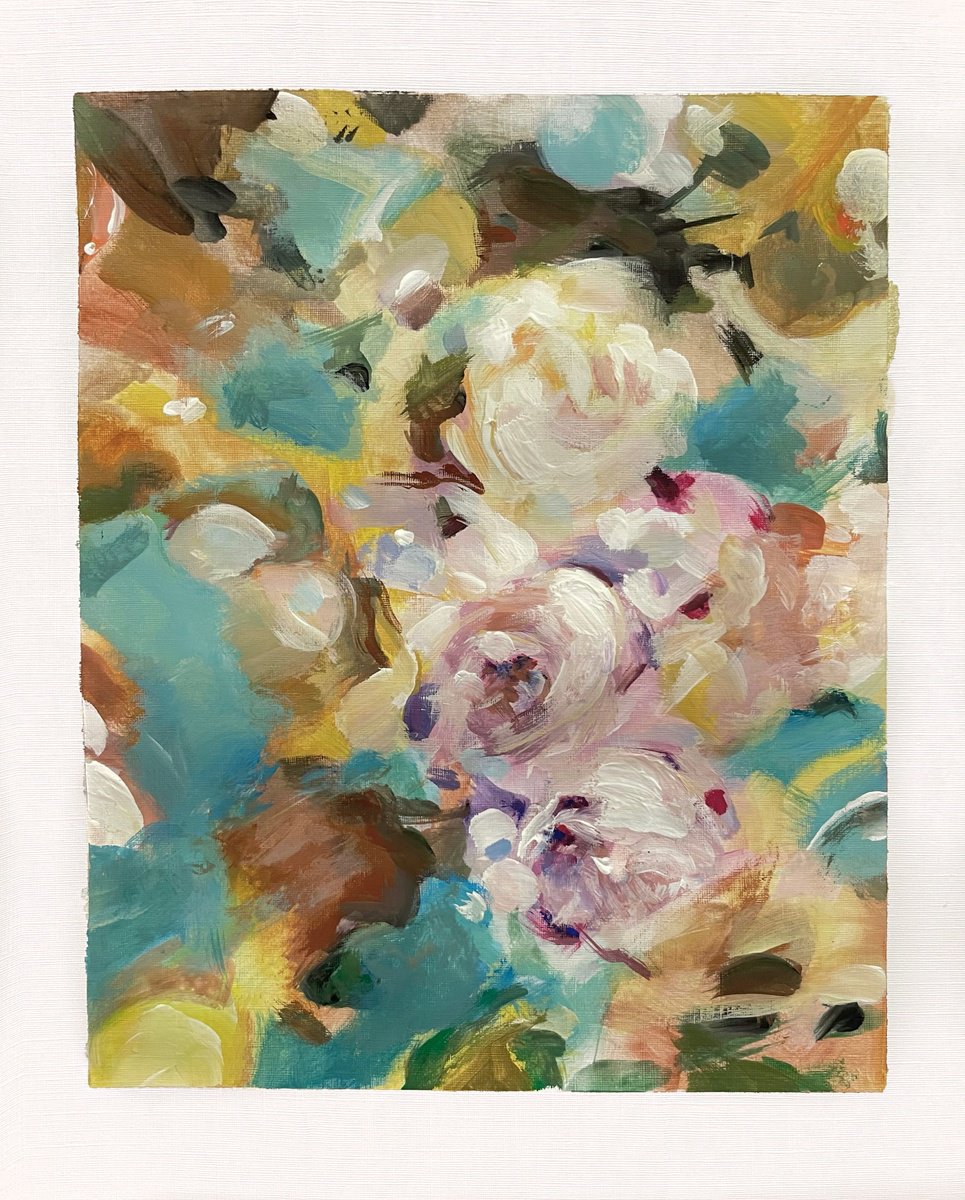 Expressive Botanical Painting By Dif | Diletta Innocenti Fagni, 12 X 14, Study, Original Artwork