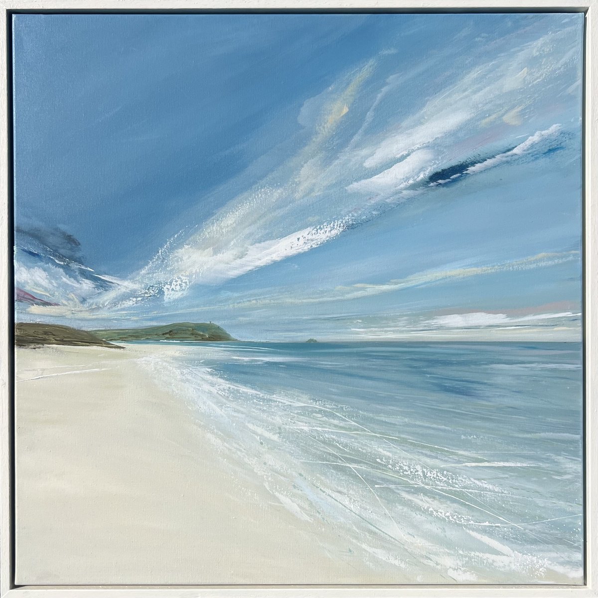 Polzeath Beach Looking West by Jane Skingley