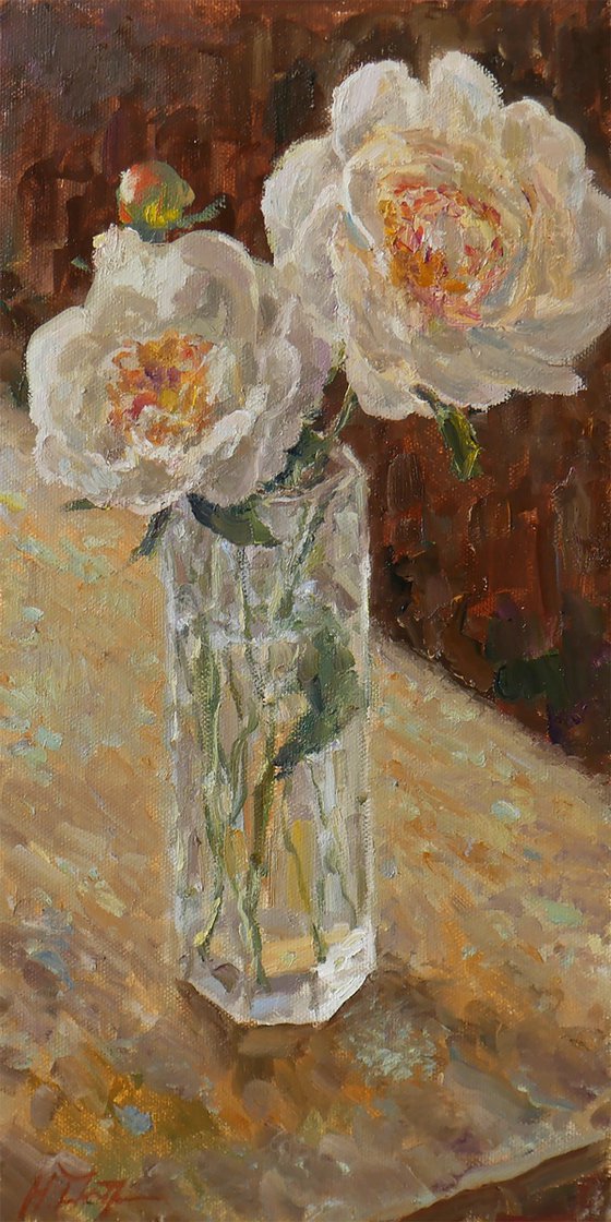 Peonies In The Glass