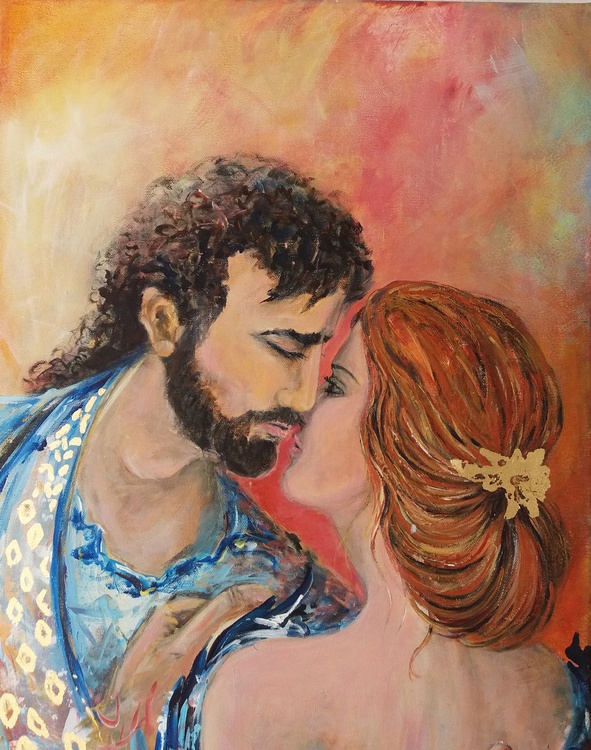 David And Bathsheba Original Acrylic Painting Artfinder