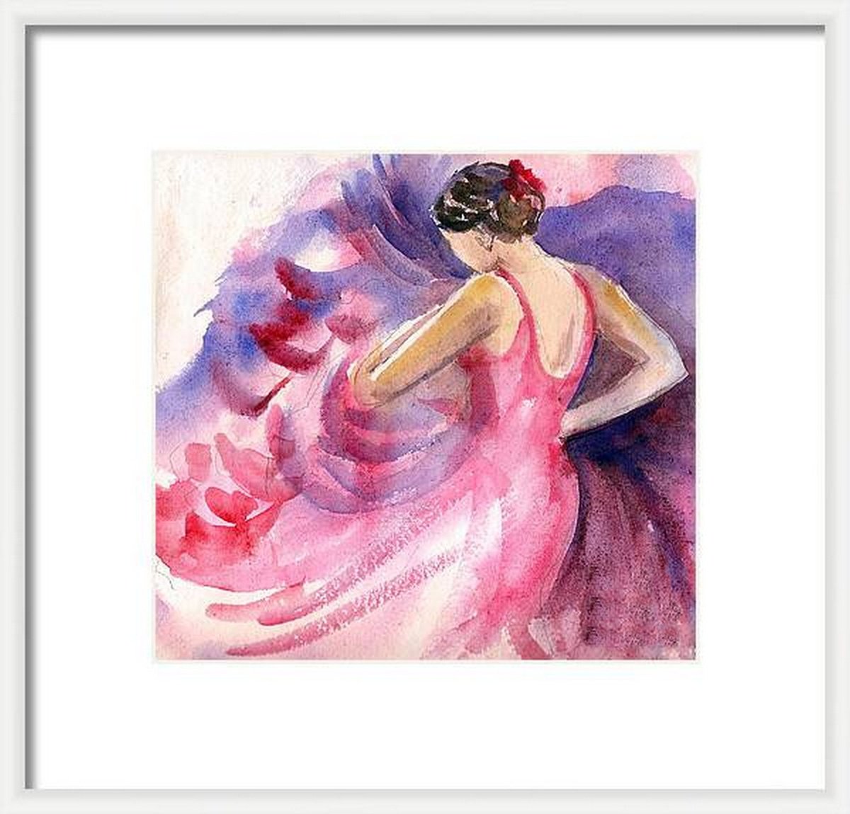 Spanish Flamenco Dancer Frenzy 4 by Asha Shenoy