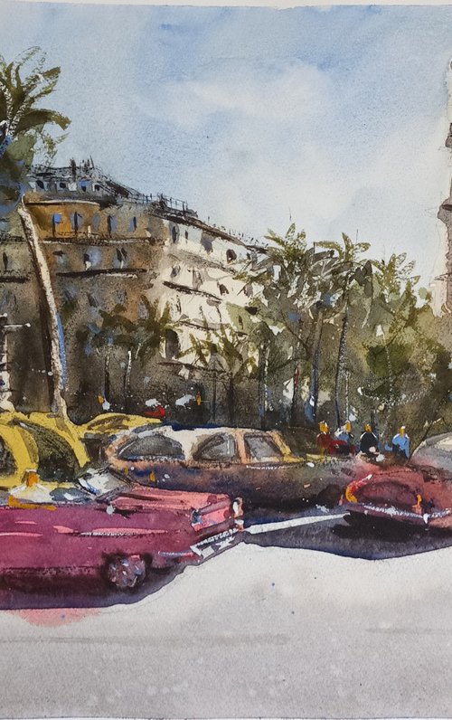 Old cars in Havana (large format) by Tollo Pozzi