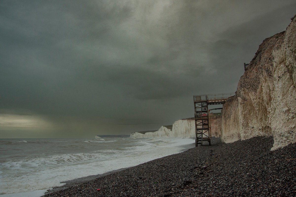 Photorealistic Landscape Photograph By Adam Regan, 27 X 18, The Birling Gap I, Original Artwork