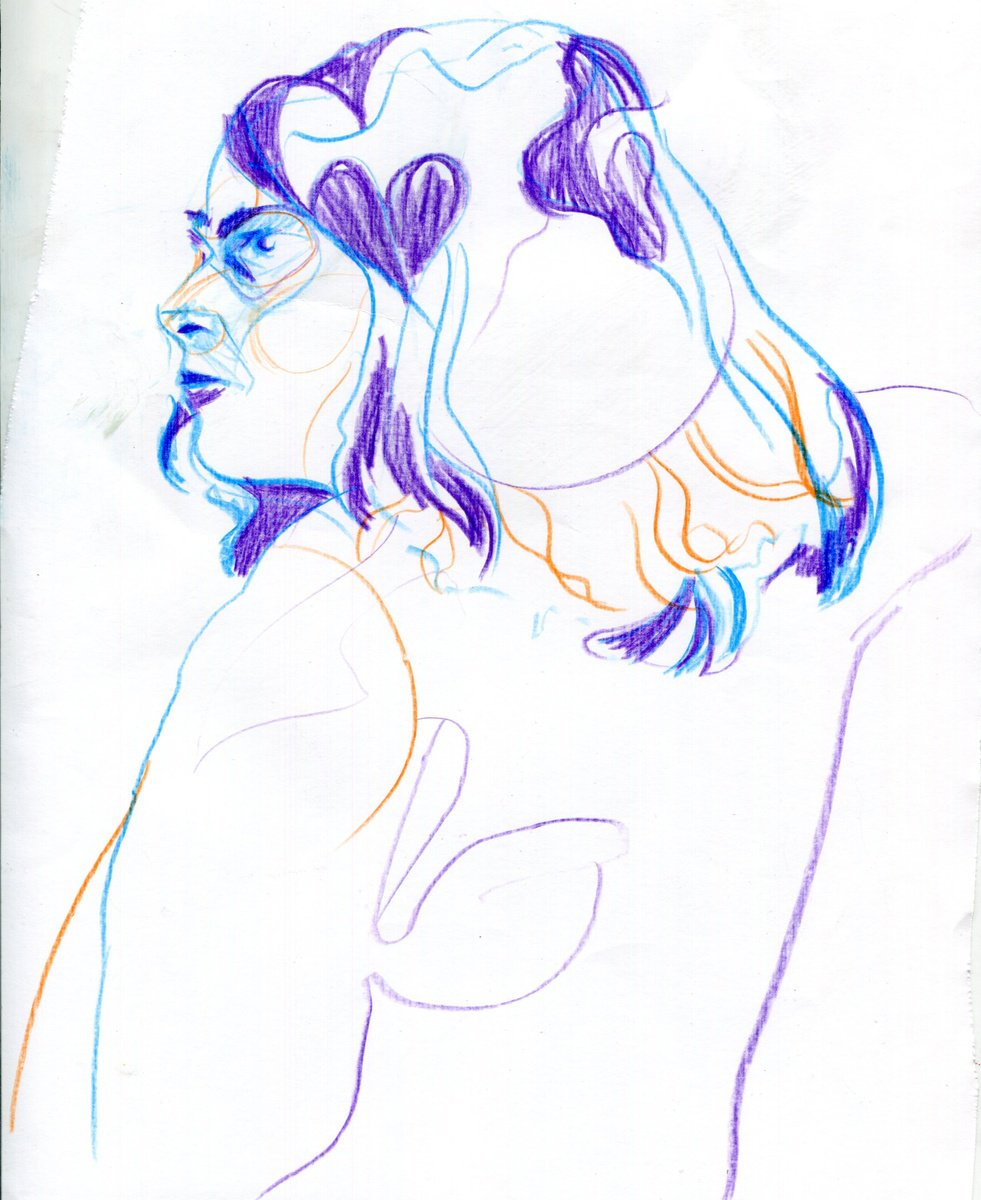 Girl portrait in coloured pencil by Hannah Clark