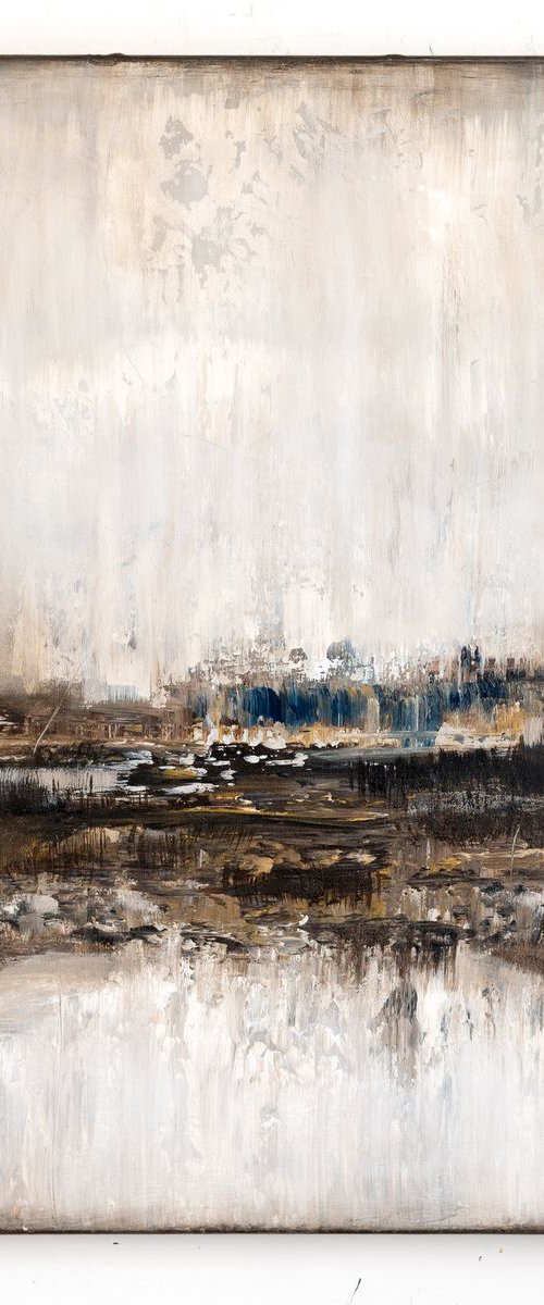 Brown abstract painting XA403 by Radek Smach