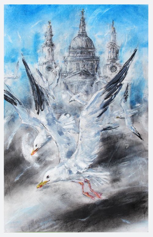 Gulls, St Paul's 3 by John Sharp
