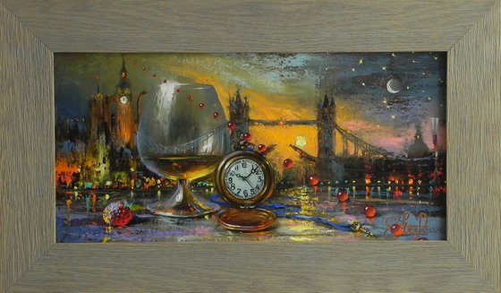 "Time to meet" Original art Oil on canvas Contemporary home decor