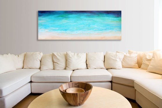 Waterfront (beach / waters edge style, textured abstract painting)