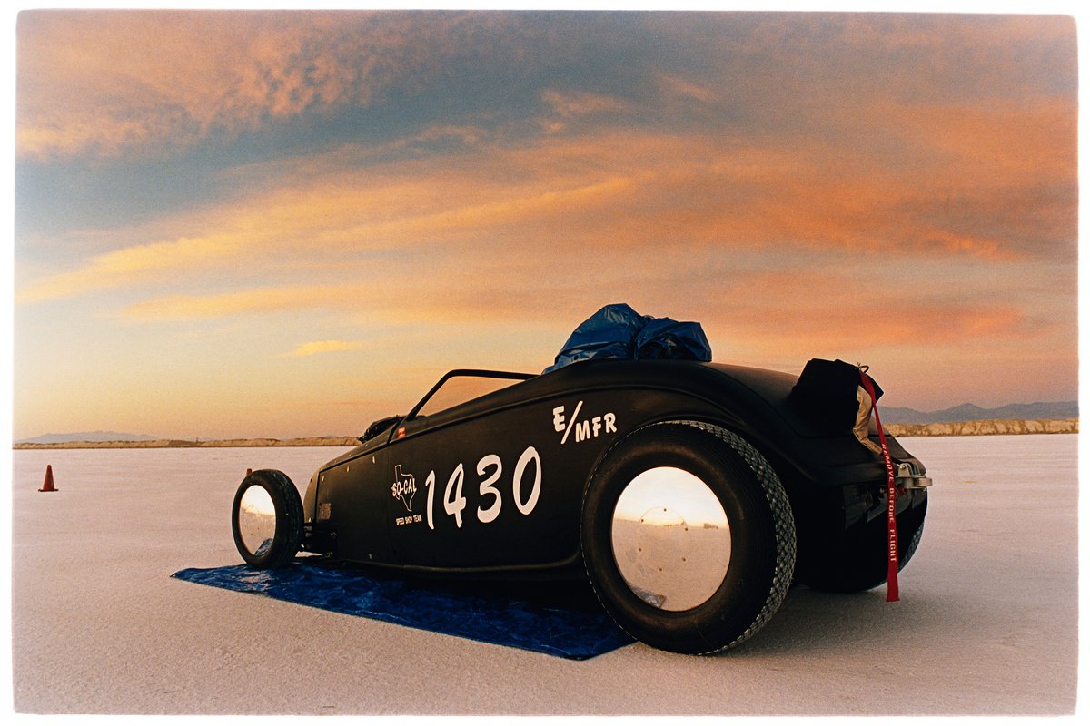 Jim Jard - ’32 Roadster (Dawn), Bonneville, Utah, 2003 by Richard Heeps