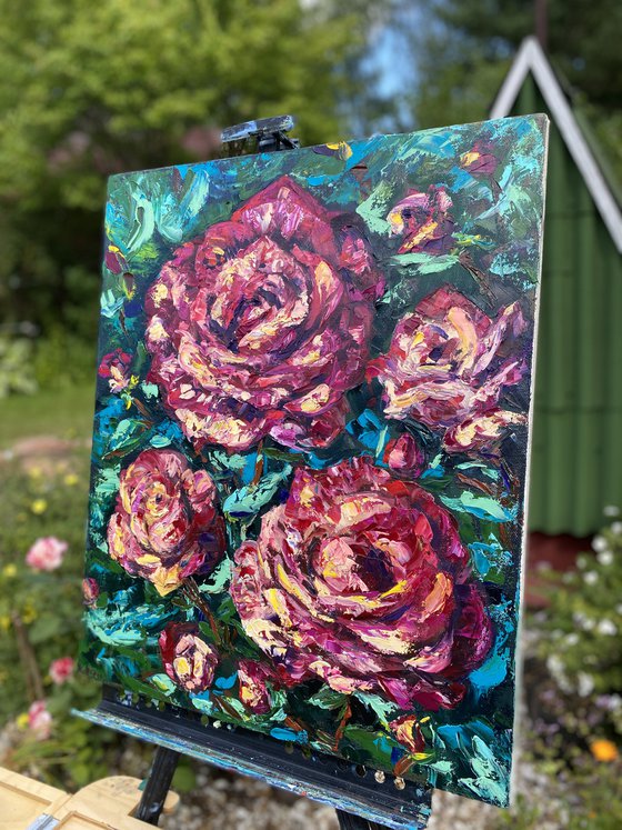 Roses - Abstract Red, 50*60 cm